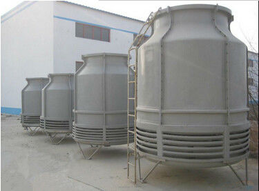 Torre de refrigeración de flujo de PVC de carga pequeña y redonda para capacidad industrial de 10T/20T/30T