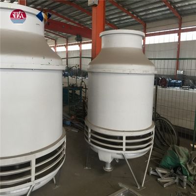 Torre de refrigeración de flujo de PVC de carga pequeña y redonda para capacidad industrial de 10T/20T/30T