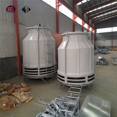 Torre de refrigeración de flujo de PVC de carga pequeña y redonda para capacidad industrial de 10T/20T/30T