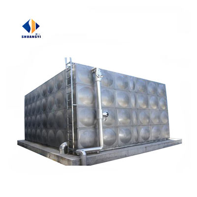 Tanque de agua de acero galvanizado de acero inoxidable con garantía en caja de contrachapado
