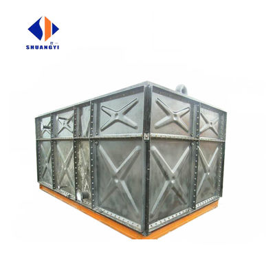 7500L/H AI Tanque de almacenamiento de agua de acero galvanizado seccional rectangular para asegurar