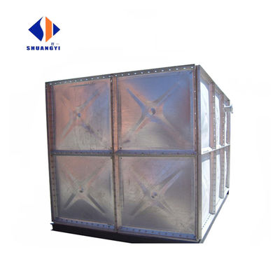 7500L/H AI Tanque de almacenamiento de agua de acero galvanizado seccional rectangular para asegurar