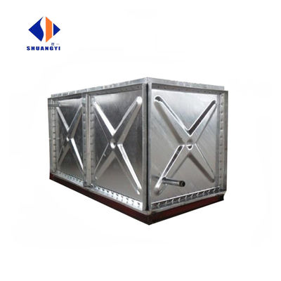 7500L/H AI Tanque de almacenamiento de agua de acero galvanizado seccional rectangular para asegurar
