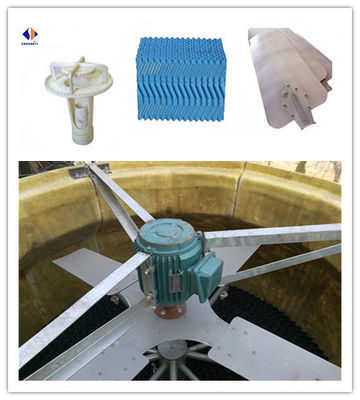 1.1kw-55kw Tensión 380V Torre de enfriamiento por agua con bajo ruido Construcción duradera