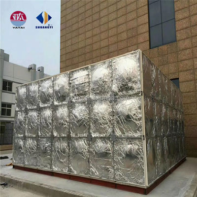 Tanque de agua de acero inoxidable rectangular de grado industrial con una vida útil de 30-50 años