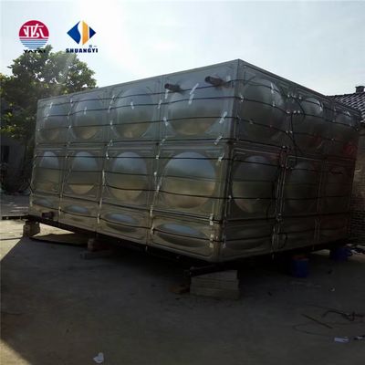 Tanque de agua de acero inoxidable rectangular de grado industrial con una vida útil de 30-50 años