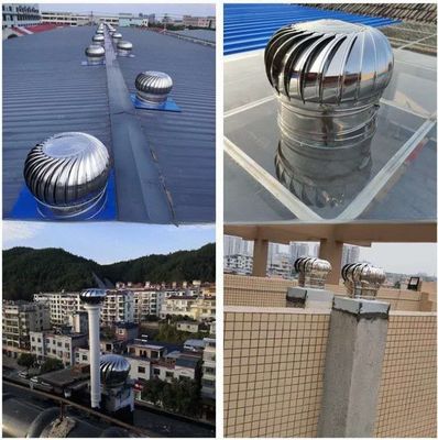 Ventilador de turbina eólica vertical natural montado en el techo para hoteles y almacenes