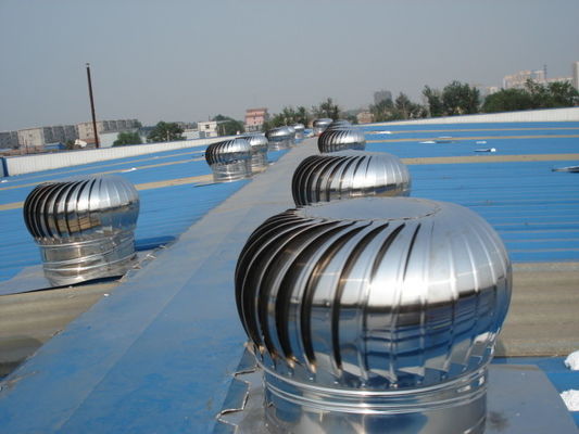 El ventilador de techo de plata de autoconducción de acero inoxidable Frp de techo de plástico de turbina de turbo ventilador hecho