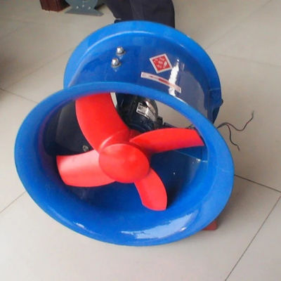 Ventilador de escape de humo axial de alta presión de FRP Ventilador de ventilación con material de palas de plástico