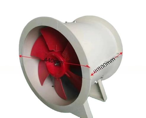 Material de hoja de FRP ventilador axial para ventilación a prueba de explosión de laboratorio Motor de 1.5kw