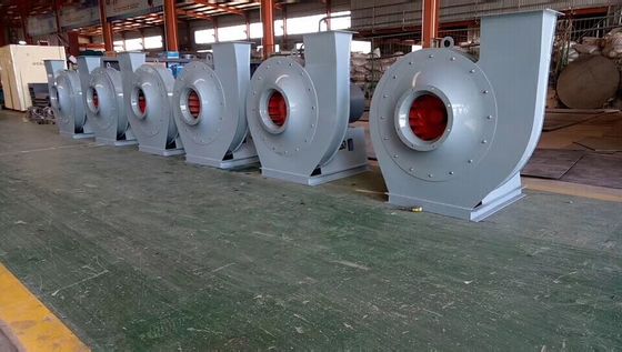 Ventilador de escape centrífugo de fibra de vidrio anticorrosión con motor ABB y montaje de pie libre