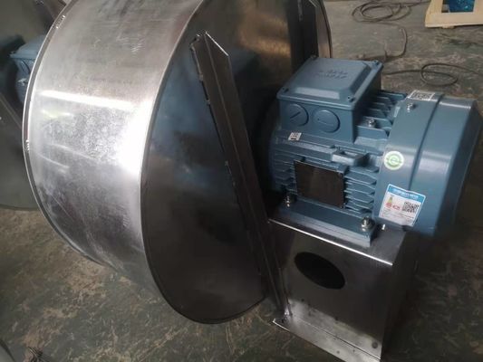 Ventilador de escape centrífugo de fibra de vidrio anticorrosión con motor ABB y montaje de pie libre