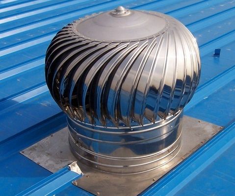 Ventilador de techo de acero inoxidable de potencia cero impulsado por el viento para ventilación de aire fresco