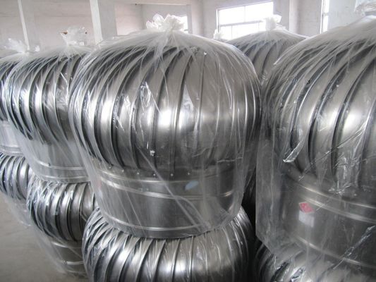 Ventilador de turbina superior de techo de acero inoxidable impulsado por aire impulsado por el viento para ventilación óptima
