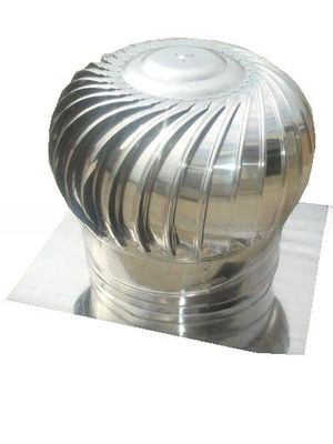 Ventilador de turbina superior de techo de acero inoxidable impulsado por aire impulsado por el viento para ventilación óptima